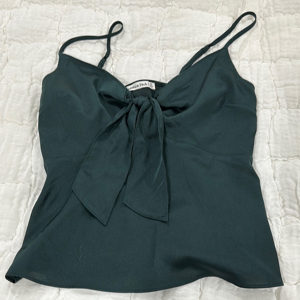 Abercrombie Dark Green Spaghetti Strap Top